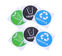 VICASKY 6 pièces Lot de Autocollants Colorés pour Séparation des Déchets Étiquettes Recyclage pour Poubelles à Domicile Bureaux et Espaces Publics Design Attrayant et Facile à Utiliser