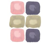 VICASKY 6 Pièces Lot de Chiffons de Remplacement pour Brosse Lingettes Exfoliantes Douces à Poignée Longue pour Massage et Nettoyage Du Dos Lavables et Faciles à Remplacer Couleurs Gris