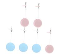 VICASKY 6 pièces Lot de Lingettes Nettoyantes pour Écran et Lunettes Chiffon Portable Double-face Lavable Traces et Saletés avec Corde Décorative Couleurs Pastel Bleu et Rose