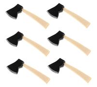 VICASKY 6 Pièces Maison De Poupée Outils De Jardinage Hachette De Poche Porte-Clés Outil Plage Mini Maison Décoration Viking Miniature Feu De Camp Maison De Poupée Gile Bûcheron