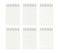 VICASKY 6 Pièces Mini Carnet de Notes à Spirale, Couverture PP Blanche | Pages Papier, Ouverture à Plat pour Écrire, Facile à Tourner, pour Résumés et Plans Quotidiens