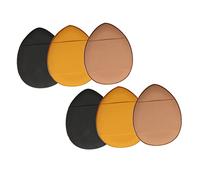 VICASKY 6 Pièces Mini Powder Puff Set Portable Finger Cushion Fluffy Foundation Cosmetic Applicator With Strap For Wet And Dry Makeup