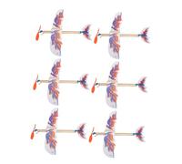 VICASKY 6 Pièces Modèle Avion Planeur Mousse DIY à Élastique Avion Chasse pour Miniature Jeu Dassemblage Sécurisé pour Fêtes et Développement Parent
