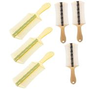 VICASKY 6 pièces Peigne Pelliculaire à Dents Fines Double Face avec Poignée Ergonomique Outil de Toilettage pour Cheveux Épais Animaux et Garçon Fille Plastique Vert et Noir