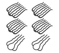 VICASKY 6 pièces Peignes à Cheveux U Forme Noirs Accessoires de Coiffure pour Filles Pinces Antidérapantes pour Chignon Fourchettes de Styling Douces et Polyvalentes pour Cheveux