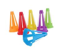 VICASKY 6 pièces Plots de Marquage Plastique pour Entraînement Football Cônes de Sport Coupe-Vent Multicolores Souplesse et Mobilité