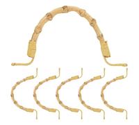 VICASKY 6 Pièces Poignée de Théière en Rotin Jaune de Forme en U, Confortable et Facile à Nettoyer, pour Cérémonie de Thé et Moments de Dégustation Classiques