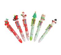 VICASKY 6 Pièces Stylo Bille à Clic, Huit Couleurs, Plastique | Design Dessin Animé, Usage Élève pour Cahiers et Pages de Scrapbooking, Présent Festif pour Albums Photo Couleur Aléatoire