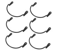 VICASKY 6 pièces Supports de Poche Billard Noirs Crochets Fixation Filets pour Table Billard Accessoires Remplacement Installation Facile