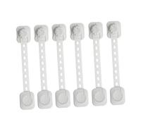 VICASKY 6 Verrous Adhésifs de Sécurité pour Armoires Bébé, Blanc, en Abs, Protection Anti-pincement des Doigts, Adaptés pour Tiroir et Réfrigérateur, sans Résidu