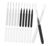 VICASKY 60 Pièces Brosses à Sourcils et Cils Micro Applicateurs avec Capuchons pour Lamination de Sourcils et Extensions de Cils Outils de Maquillage Compacts Noir et Blanc