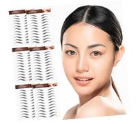 VICASKY 6feuilles Autocollants Sourcils Réalistes Tatouage Temporaire Imperméable Pour Beauté Et Sculpture Des Sourcils