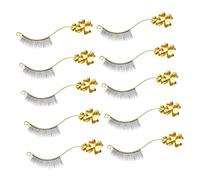 VICASKY 6paires Outils Application Et Présentation De Faux Cils Dorés Accessoire Salon Pour Extension Et Essai Eyelashes Support Magnétique Résistant Pour Mise Forme Et Affichage