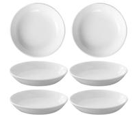 VICASKY 6pcs Petits Récipients en Céramique Blanche pour Chauffe-Cire, Design Simple et Stable, pour Bougies Chauffe-Plat et Décoration Intérieure