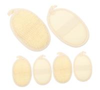 VICASKY 6pièces Brosse Exfoliante Pour Corps Luffa Tampons Exfoliants Naturels Gommage Corporel Luffa Éponge De Bain Pratique