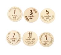 VICASKY 6pièces Lot De Cartes De Mois Pour Garçon Fille Commémoration De Naissance Étapes Clés Première Année