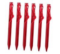 VICASKY 6Pièces Piquets de Tente Alliage Aluminium Fixation Robuste pour Camping Plage et Jardin Résistants et avec Corde de Tension