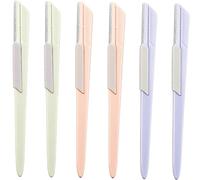 VICASKY 6pièces Rasoir à Sourcils Inoxydable De Outils De Rasage Facial Portables Avec Couvercle Coulissant Pour Épilation Rapide Et Précise Des Poils Du Visage