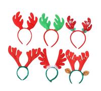 VICASKY 6pièces Serre-tête De Noël Forme Cerf Avec Fermoir Accessoires Pour Cheveux De Noël Pour Fêtes Et Cadeaux