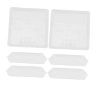 VICASKY 6pièces Soucoupes Carrées Noires Plastique pour Plantes de Jardin Bacs de Récupération Eau pour Pots Carrés et Autres Plantes Pot