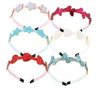 VICASKY 6pièces -tête à Paillettes Pour Filles Bandeaux Forme De Cœur Étoile De Lot De Accessoires Pour Cheveux