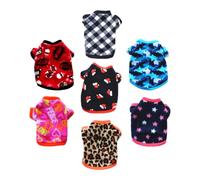 VICASKY 7 Pièces Sweat à Capuche pour Chien en Polaire, Chaud, XS, pour | Lot de Sept Motifs, Léger et Confortable, pour Fête et Promenade, Style Chic