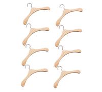 VICASKY 8 pièces Cintres Bois Miniatures pour Poupées Bjd Organisateur de Vêtements pour Maison de Poupée Supports Robes et Tenues Bois Solide pour Rangement Facile