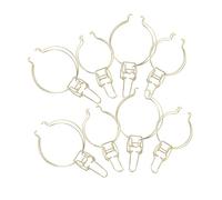 VICASKY 8 Pièces Clips de Serrage pour Bocaux Verre Agrafes Acier Inoxydable Doré Fixations Étanches pour Bocaux à Large Ouverture Accessoires de Rangement Cuisine Remplacement et Facile à