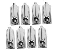 VICASKY 8 Pièces Double End Drum Lugs Metal Hardware Electroplated Snare Drum Mounts Quick Installation Chrome Finish For Percussion