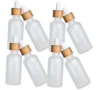 VICASKY 8 Pièces Flacon Verre Mat avec Pipette de Bouteilles pour Huiles Essentielles Support pour Diy et Voyage