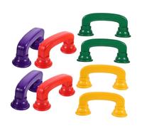 VICASKY 8 pièces Jouets Éducatifs Écouteurs Colorés pour Garçon Fille Téléphones Chuchotés Plastique Reconnaissance Couleurs et Formes Design Compact Sûr pour Tout Petits