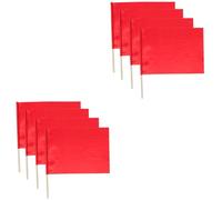 VICASKY 8 Pièces Lot de Drapeaux de Signalisation pour Arbitre et et Durables pour Matchs et Courses Extérieur Drapeaux à Main