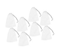 VICASKY 8 Pièces Lot de Filets Moussants Exfoliants pour Visage avec Cordon Sacs Pratiques pour Nettoyage Doux et Séchage Rapide Gris Foncé