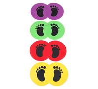 VICASKY 8 Pièces PVC Floor Signs Soccer Training Markers Flat Footprint Discs for Preschool Classroom Agility Development and Football Practice