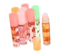 VICASKY 8 pièces Set de Soin Lèvres Hydratant Incolore Saveur Fruitée Gloss Transparent Protecteur Lèvres Anti-sècheresse Compact et Facile à Transporter Couleur Couleur Aléatoire