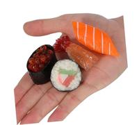 VICASKY 8 Pièces Sushi Simulation Réaliste PVC Décor Compact pour Cuisine Salon Vitrine Modèles Alimentaires Artificiels Polyvalents