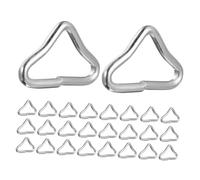 VICASKY 80 pièces Anneaux Triangulaires Trampoline Boucles V Argent pour Tapis et Toile de Saut Remplacement Sécurisé et Facile à Installer