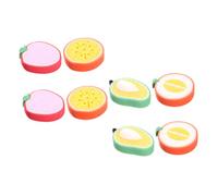 VICASKY 8pièces Brosse De Bain Pour Garçon Fille Et Assortiment De Formes De Fruits Éponge De Bain Pour Garçon Fille Produit Mousse Riche Et Épaisse