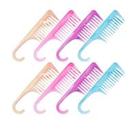 VICASKY 8pièces Peignes à Dents Larges Peigne de Coiffeur avec Queue Incurvée pour Cheveux Longs Épais et Bouclés Usage Salle de Bain Sec