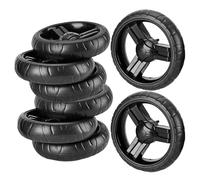 VICASKY 8pièces Roue de Poussette Roulettes à Visser pour Poussette Roue de Rechange pour Chariot Roulement de Roulette de Chariot Fixe