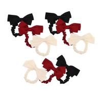 VICASKY 9 Pièces Élastiques Nœud Satiné Accessoires French Vintage pour Queue de Cheval Élégants et Doux Adaptés Cheveux Épais Bouclés ou Raides Style Ballet Parisien