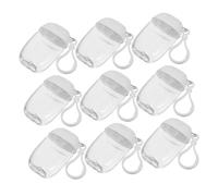 VICASKY 9 pièces Flacons de Voyage avec Crochet Porte Clés Bouteilles Rechargeables pour Shampoing et Gel et Étanche Accessoires Portables pour Cosmétiques Déplacement