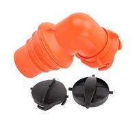VICASKY 90degré Adaptateur Équerre De Tuyau Égout PVC pour Raccordement De Tuyau Égout Valve des Camping-Cars Kit Complet avec Couvercle Et Connecteur Élastique