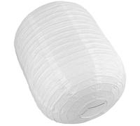 VICASKY Abat-Jour Blanc Lanterne Japonaise Cylindrique Pendentif Bricolage Décorations De Fête Suspendu pour Plafond Décoration Intérieure Lanternes en Papier Abat-Jour Rond 25 * 35Cm