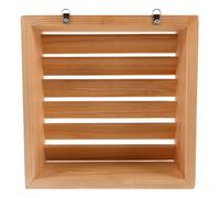 VICASKY Abat-Jour Carré en Bois 28 X 28 CM pour Sauna et Hammam Diffuseur de Lumière Antidéflagrant Cache-Lampe en Bois Naturel Accessoire D’Éclairage Sécurisé pour Sauna Domestique et