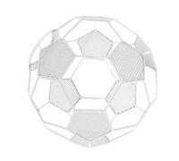 VICASKY Abat-Jour en Fer Forgé Électroplaqué Blanc à Thème Football Abat-Jour Suspendu en Cage Métallique Ajourée pour Lampe de Bar ou Salon Éclairage Doux Décoratif 1 Pièce