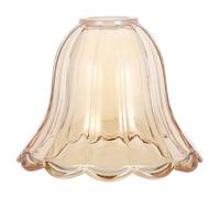 VICASKY Abat-jour en Verre Kaki Diffusion Uniforme Lumière Installation Facile, Abat-jour de Fleur pour E14, Couvre-ampoule, pour Luminaire Suspendu et Lampe de Chevet