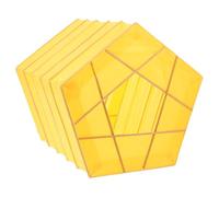 VICASKY Abat-jour Pliable en Papier Jaune Structure en Bois, Lanterne Carrée Décorative pour Maison et Pendaison, Surface Lisse et Design Simple pour Accueil Chaleureux