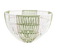 VICASKY Abat-jour Suspendu en Imitation Rotin Tressé, Abat-jour Bohème de Panier, Diamètre Moyen, Cache-lumière Décoratif pour Salon et Chambre, Lampe Suspendue Style Campagnard,