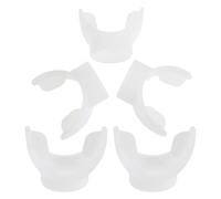 VICASKY Accessoire de Rééducation Pulmonaire Portable en Silicone Blanc, 5 Pièces, Réutilisable, Compatible Tuba et Régulateur, pour Réhabilitation à Domicile
